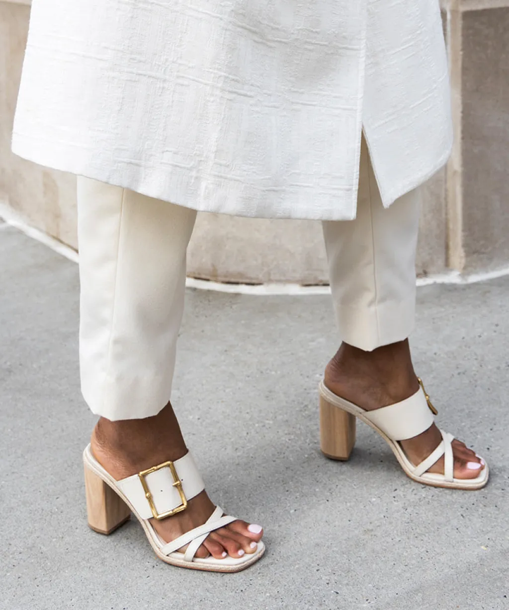 DOLCE VITA Sandals*Onnie Wide Heels Sand Leather