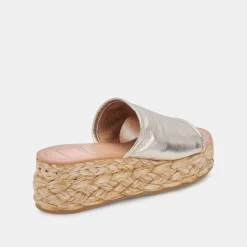 DOLCE VITA Sandals*Pablos Wide Sandals Gold Metallic Leather