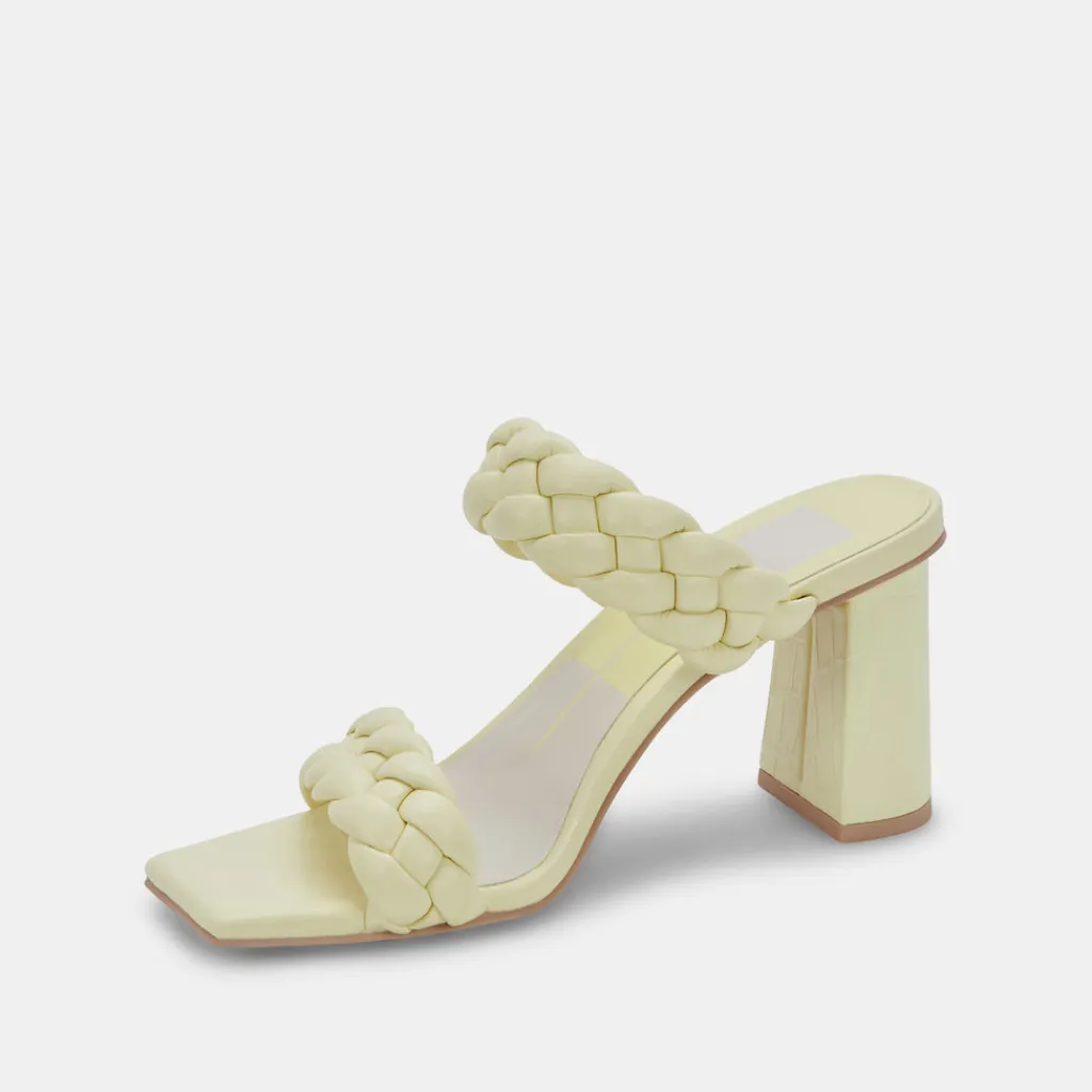 DOLCE VITA Sandals*Paily Heels Lemon Cream Stella