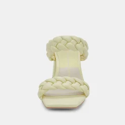 DOLCE VITA Sandals*Paily Heels Lemon Cream Stella