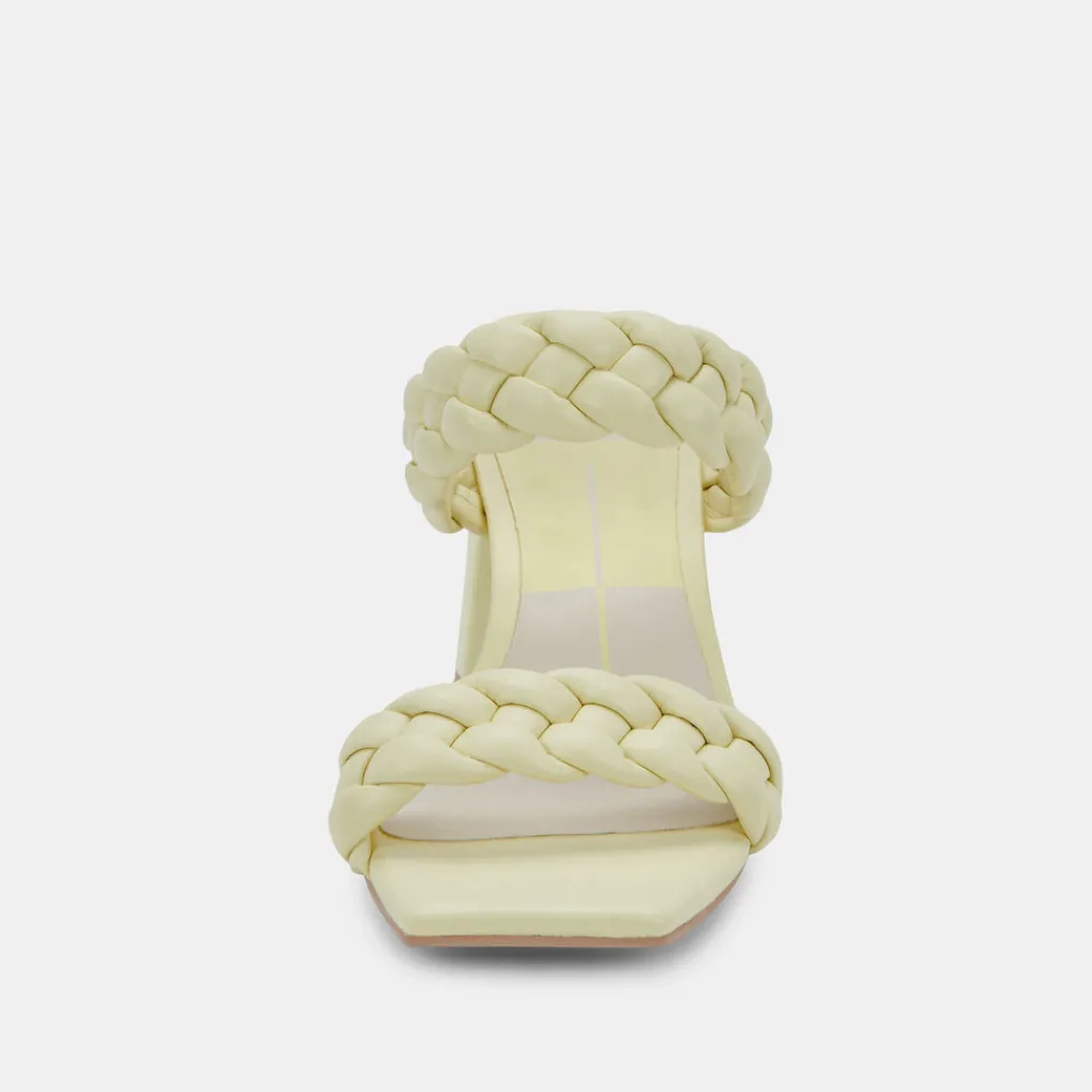 DOLCE VITA Sandals*Paily Heels Lemon Cream Stella