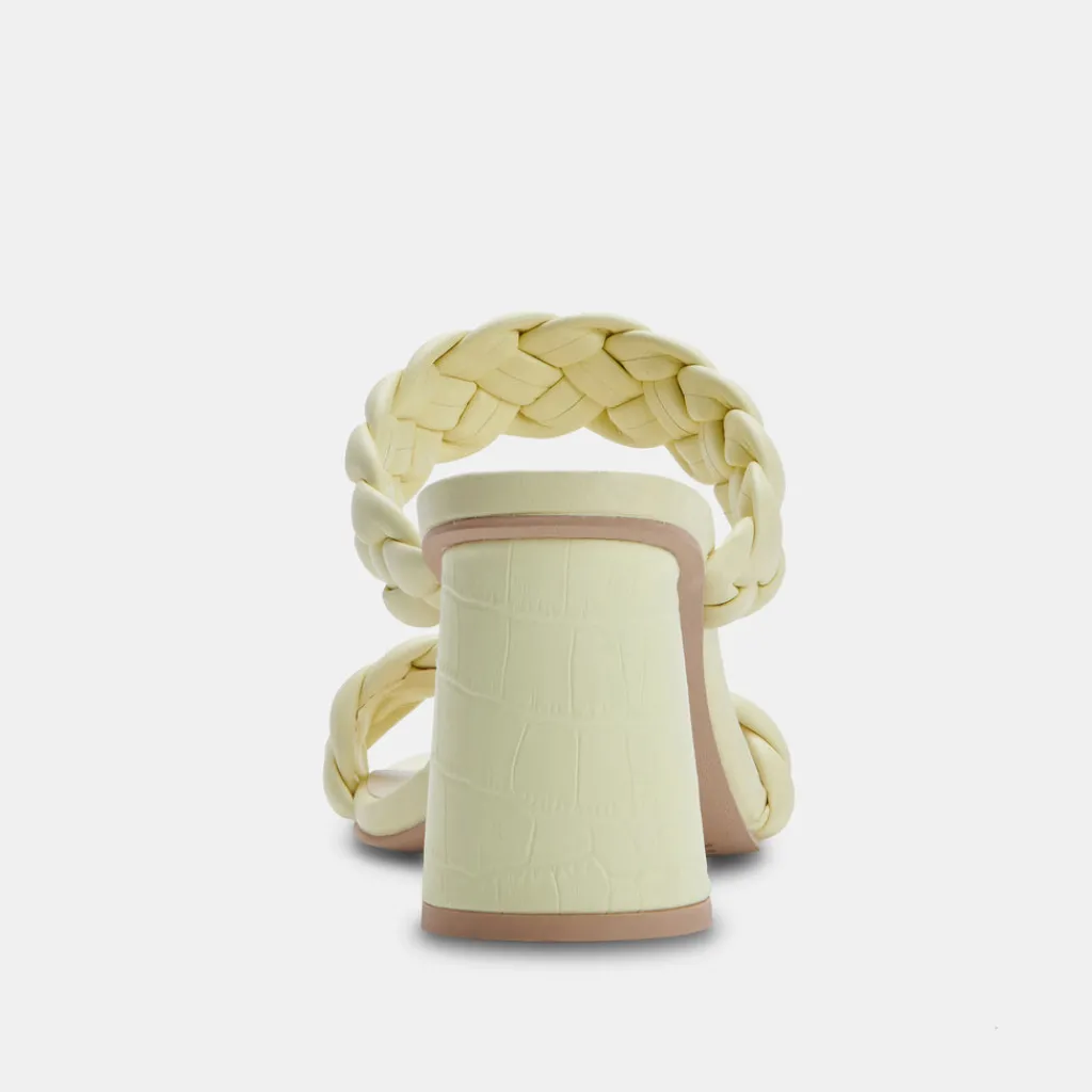 DOLCE VITA Sandals*Paily Heels Lemon Cream Stella
