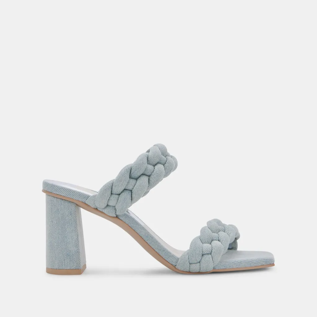 DOLCE VITA Sandals*Paily Heels Light Blue Denim