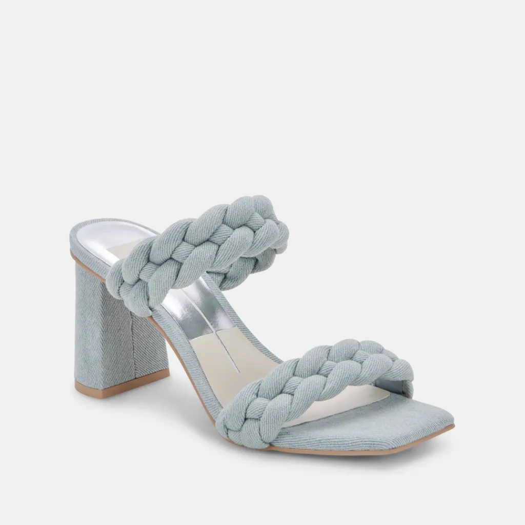 DOLCE VITA Sandals*Paily Heels Light Blue Denim
