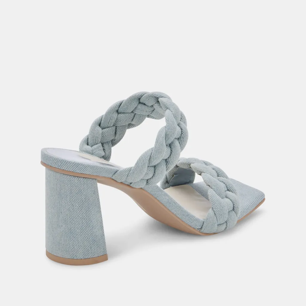 DOLCE VITA Sandals*Paily Heels Light Blue Denim