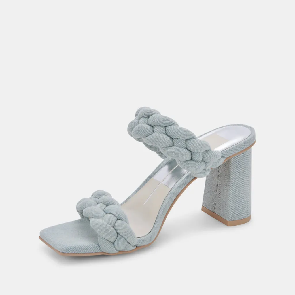 DOLCE VITA Sandals*Paily Heels Light Blue Denim