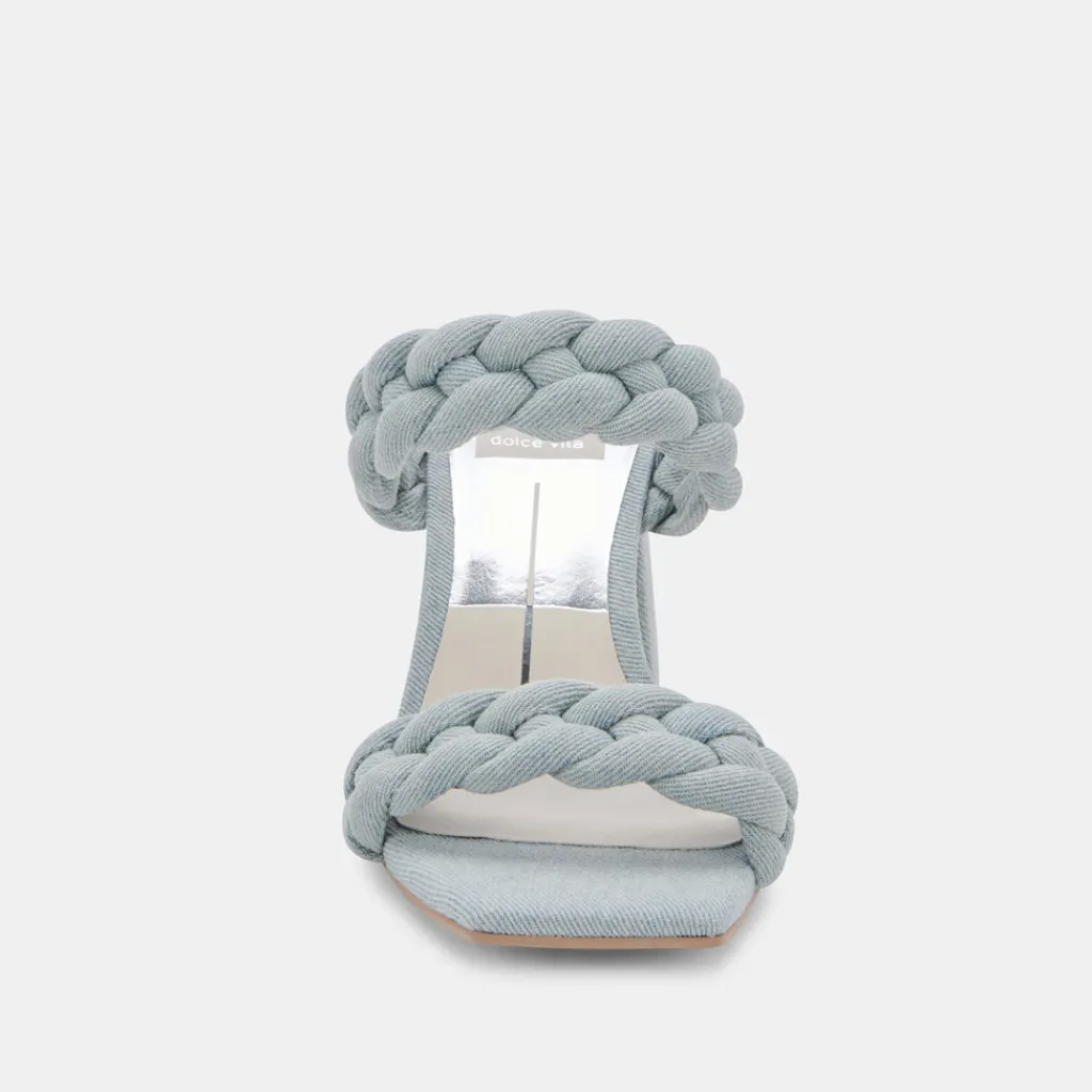 DOLCE VITA Sandals*Paily Heels Light Blue Denim