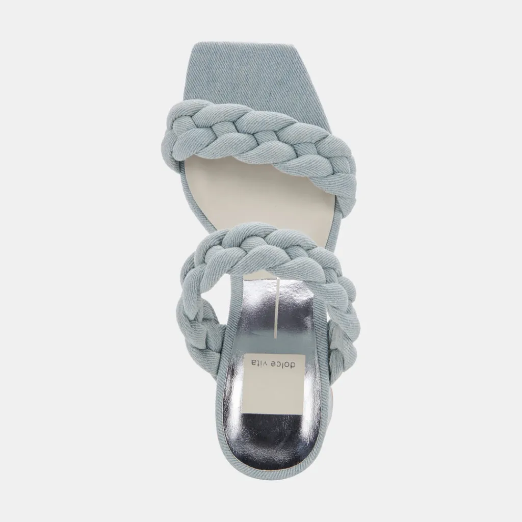DOLCE VITA Sandals*Paily Heels Light Blue Denim
