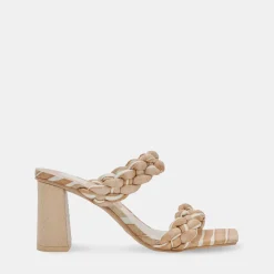 DOLCE VITA Heels*Paily Heels White Stripe Fabric