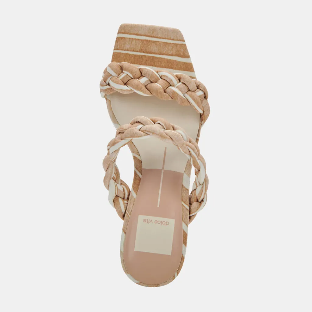 DOLCE VITA Heels*Paily Heels White Stripe Fabric