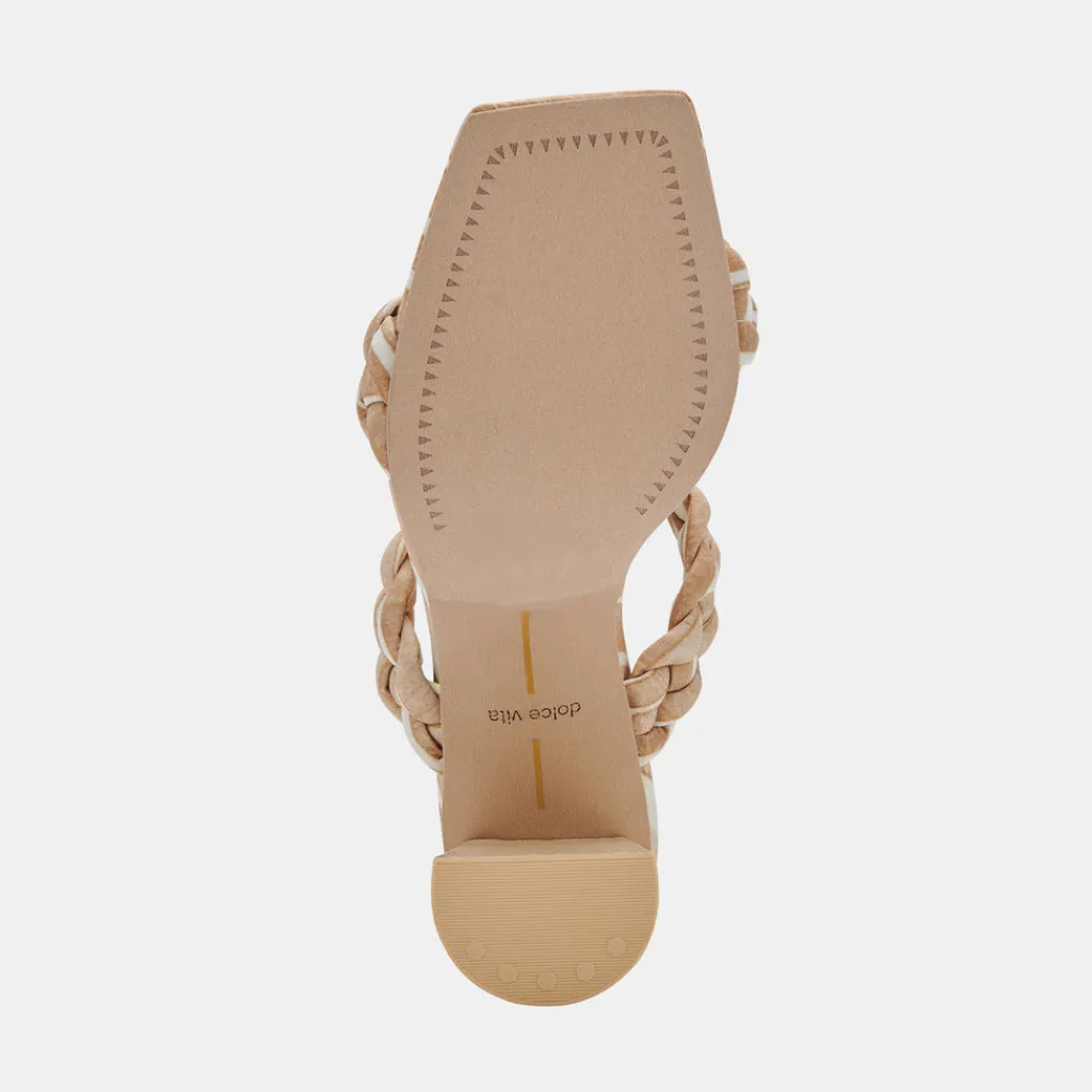 DOLCE VITA Heels*Paily Heels White Stripe Fabric