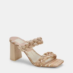DOLCE VITA Heels*Paily Heels White Stripe Fabric