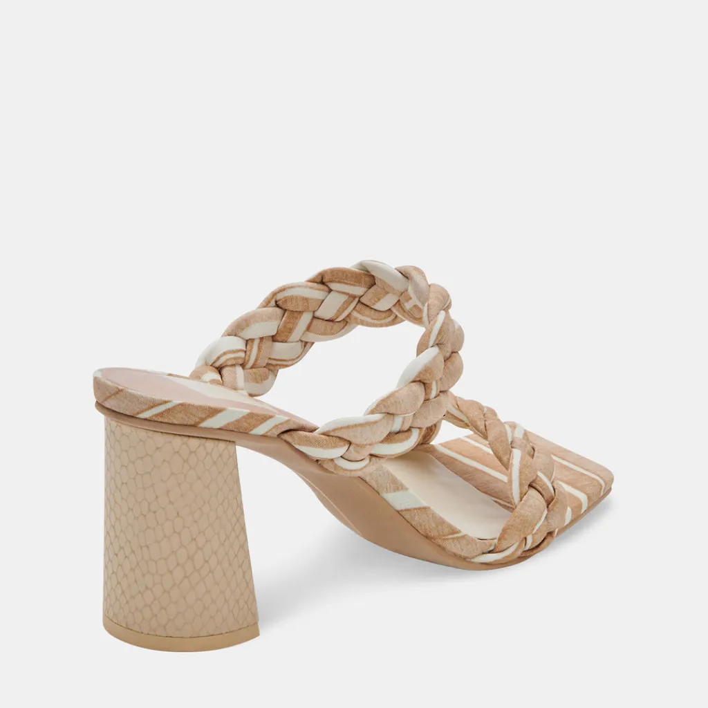 DOLCE VITA Heels*Paily Heels White Stripe Fabric