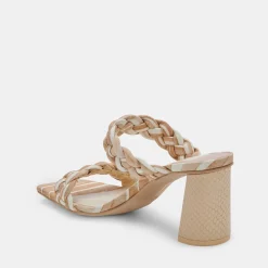 DOLCE VITA Heels*Paily Heels White Stripe Fabric