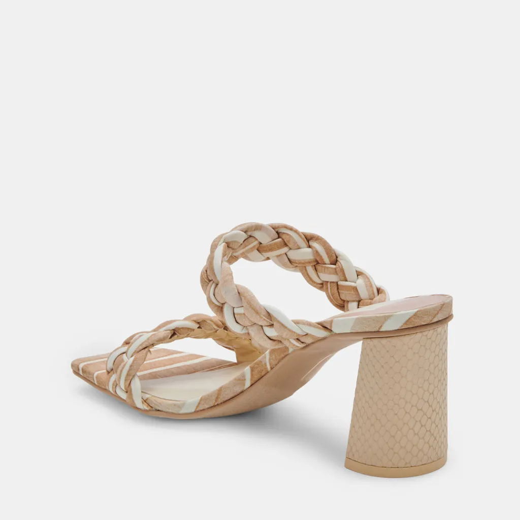DOLCE VITA Heels*Paily Heels White Stripe Fabric