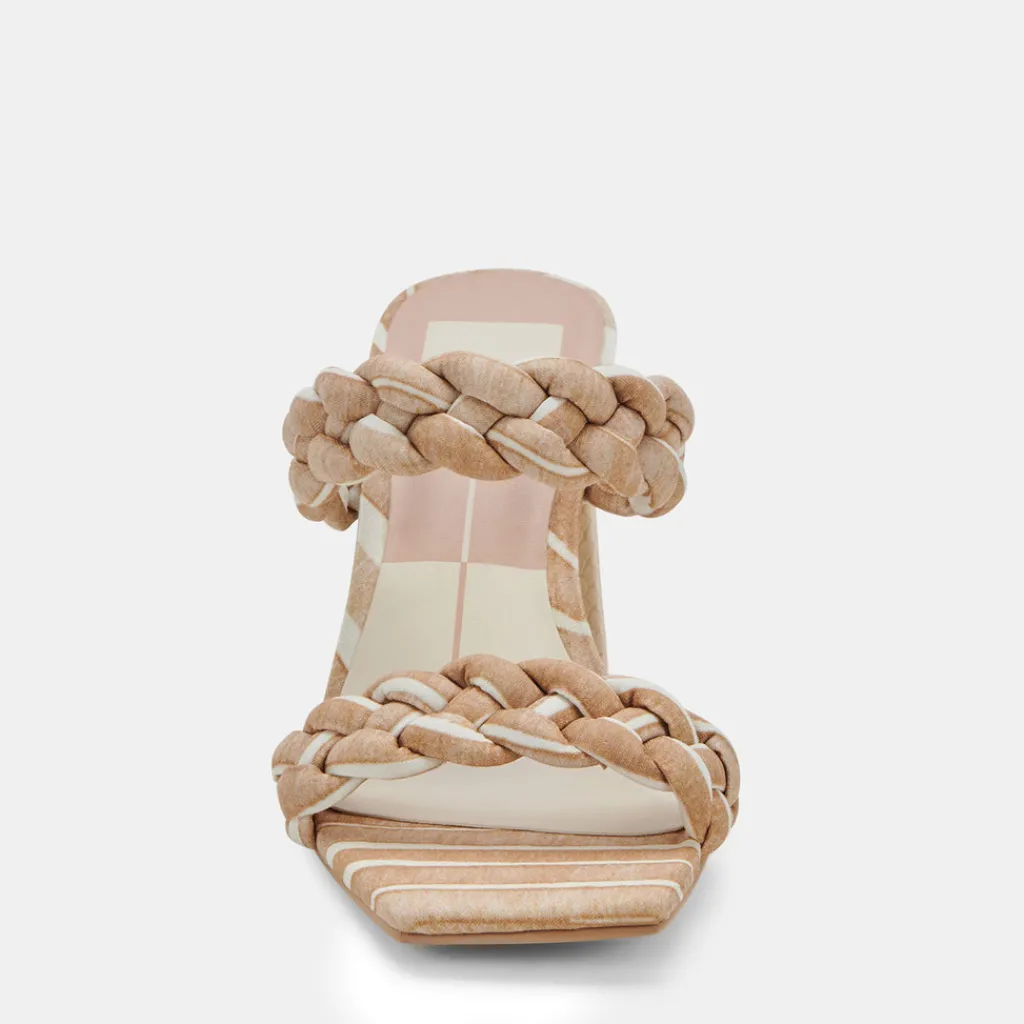 DOLCE VITA Heels*Paily Heels White Stripe Fabric