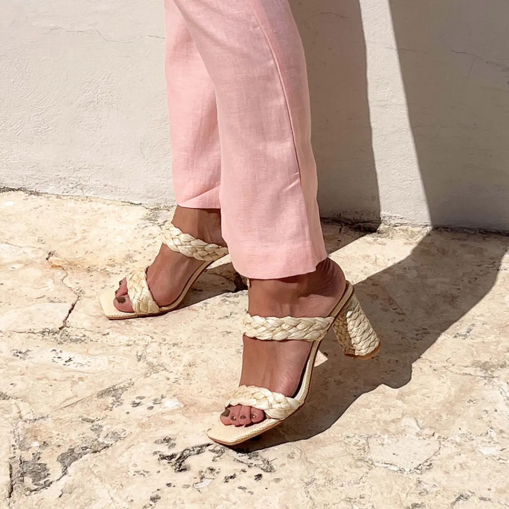 DOLCE VITA Heels*Paily Raffia Heels Vanilla Raffia