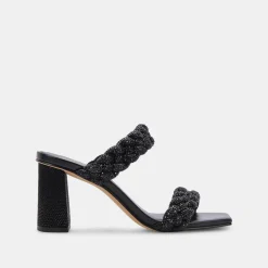 DOLCE VITA Heels*Paily Rhinestone Heels Black Rhinestone