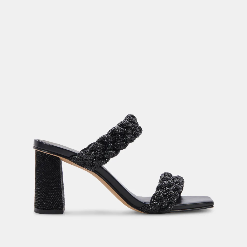 DOLCE VITA Heels*Paily Rhinestone Heels Black Rhinestone