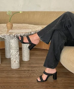 DOLCE VITA Heels*Paily Rhinestone Heels Black Rhinestone