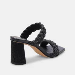 DOLCE VITA Heels*Paily Rhinestone Heels Black Rhinestone