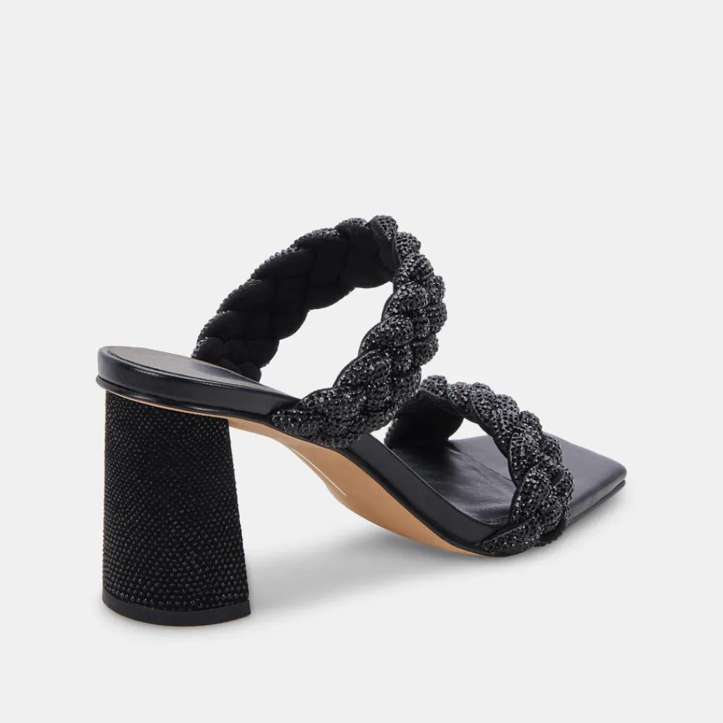 DOLCE VITA Heels*Paily Rhinestone Heels Black Rhinestone