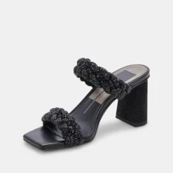 DOLCE VITA Heels*Paily Rhinestone Heels Black Rhinestone