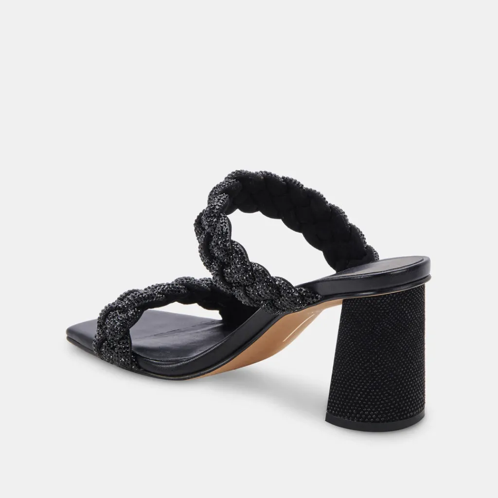 DOLCE VITA Heels*Paily Rhinestone Heels Black Rhinestone