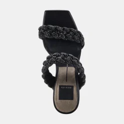 DOLCE VITA Heels*Paily Rhinestone Heels Black Rhinestone