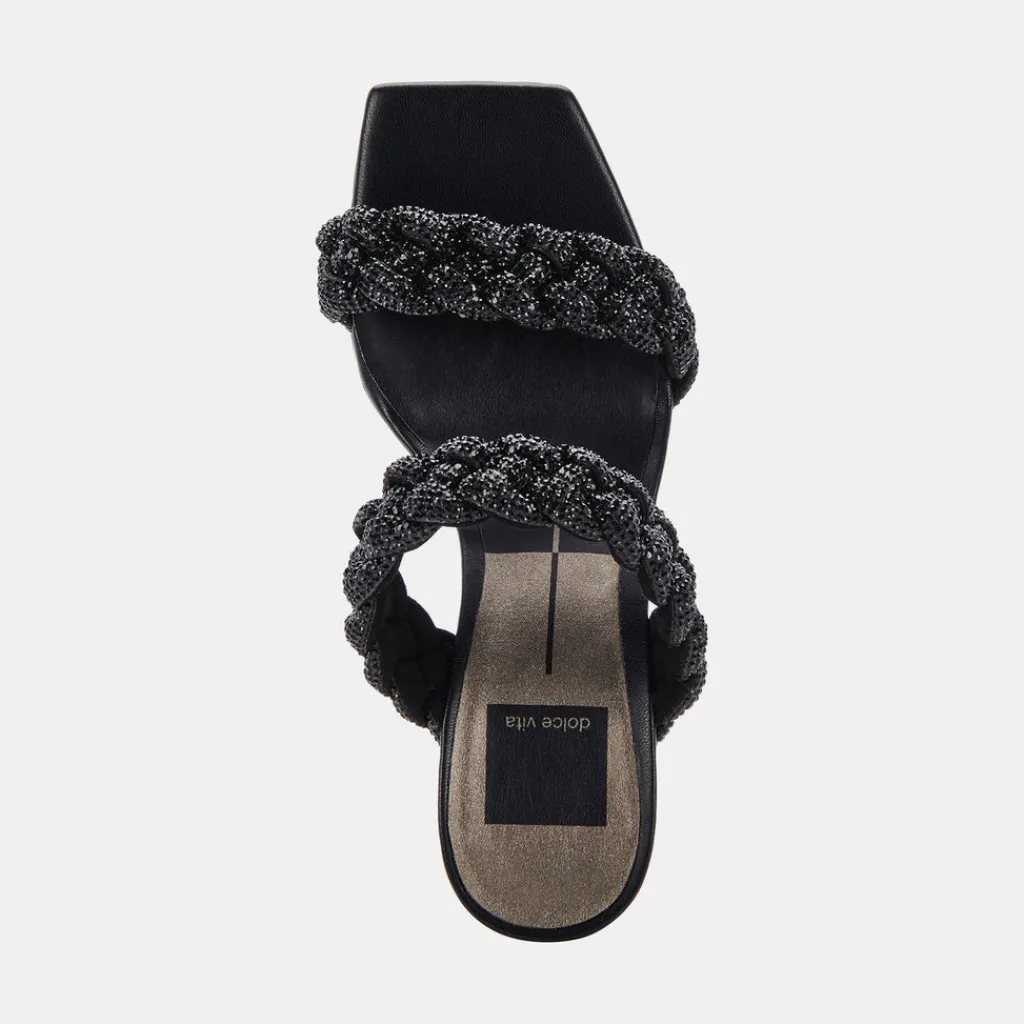 DOLCE VITA Heels*Paily Rhinestone Heels Black Rhinestone