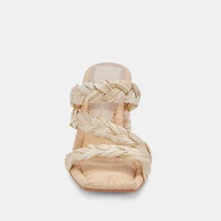 DOLCE VITA Sandals*Pang Heels Lt Natural Raffia
