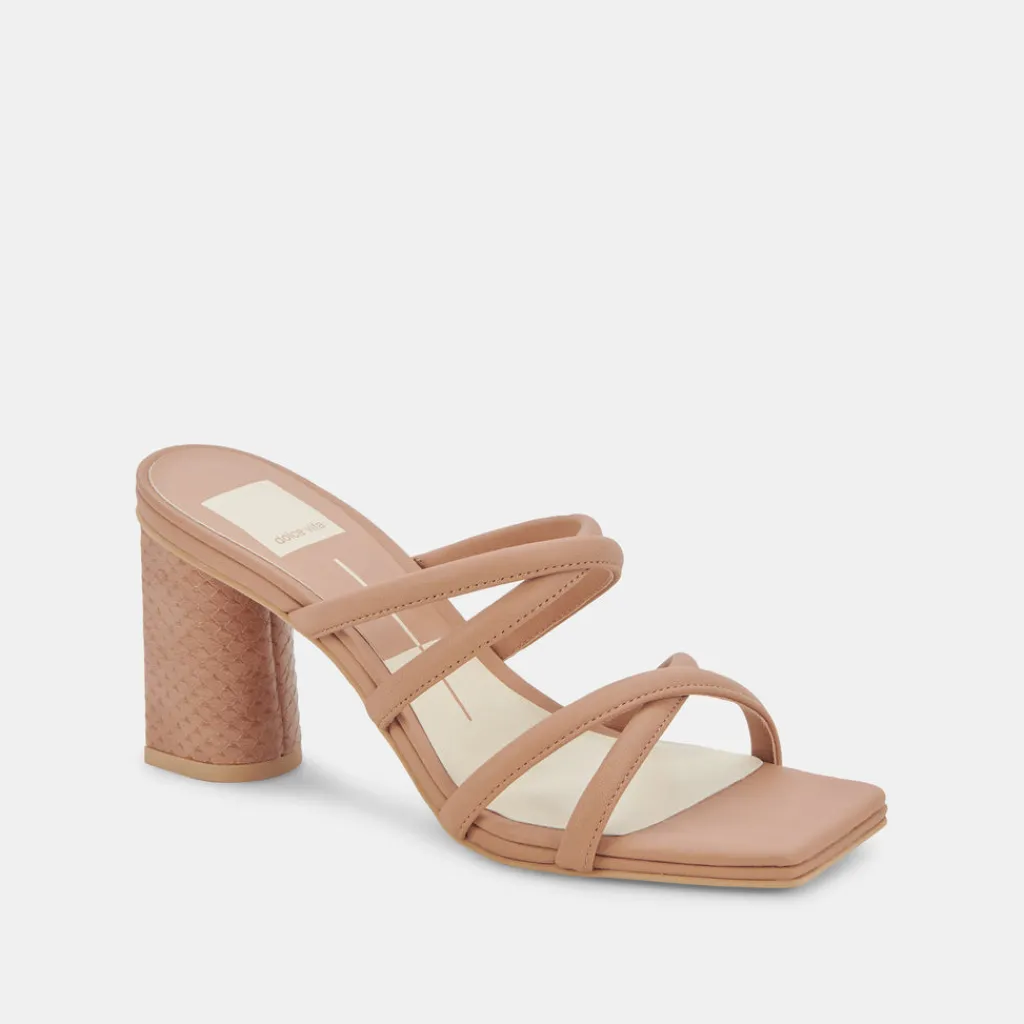 DOLCE VITA Sandals*Patsi Wide Heels Cafe Leather