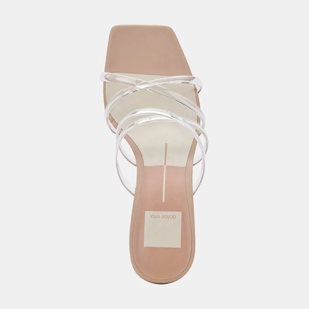 DOLCE VITA Sandals*Patsi Wide Heels Crystal Vinyl