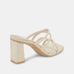 DOLCE VITA Sandals*Patsi Wide Heels Ivory Leather