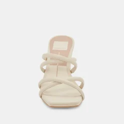 DOLCE VITA Sandals*Patsi Wide Heels Ivory Leather