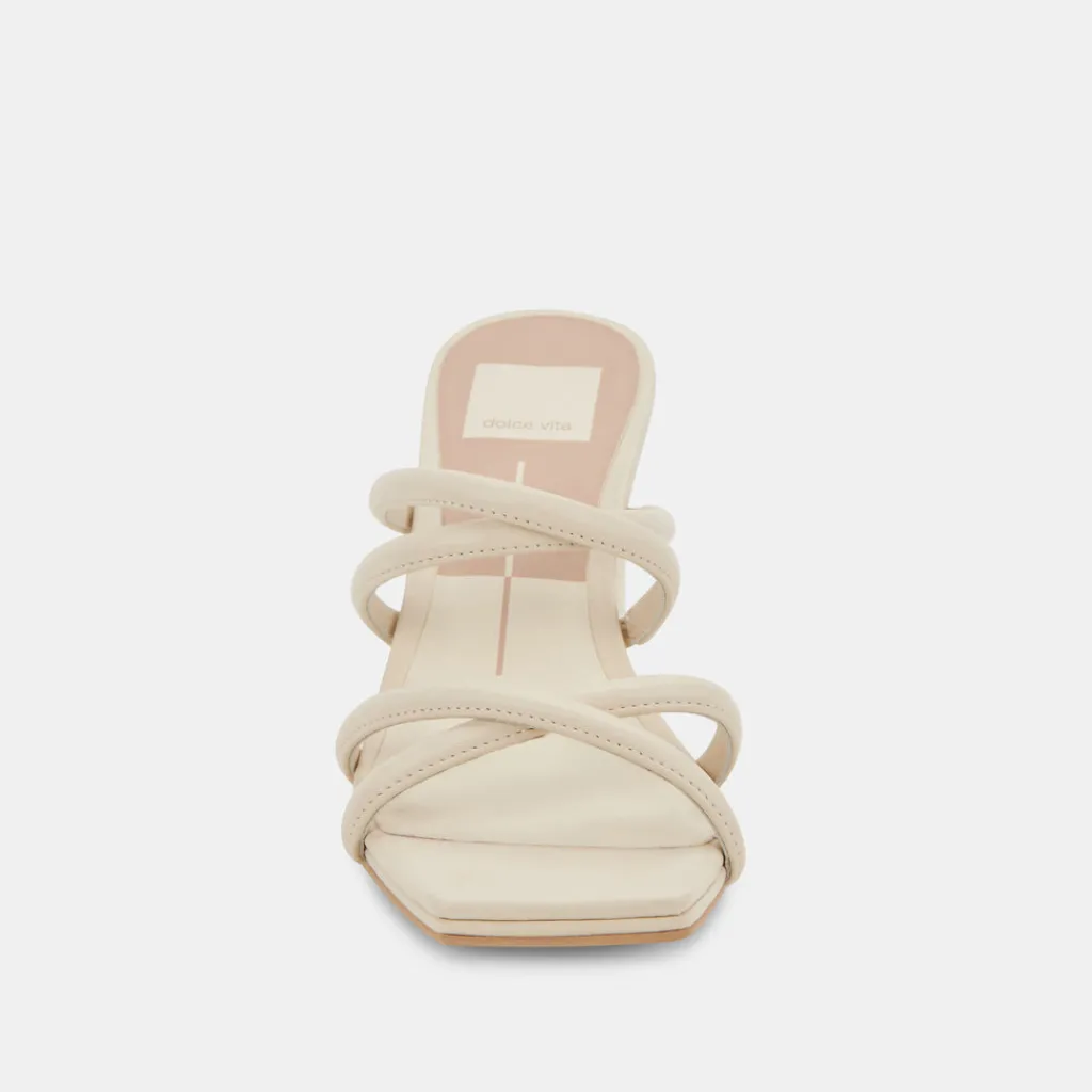 DOLCE VITA Sandals*Patsi Wide Heels Ivory Leather