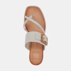 DOLCE VITA Sandals*Perris Sandals Ivory Embossed Leather