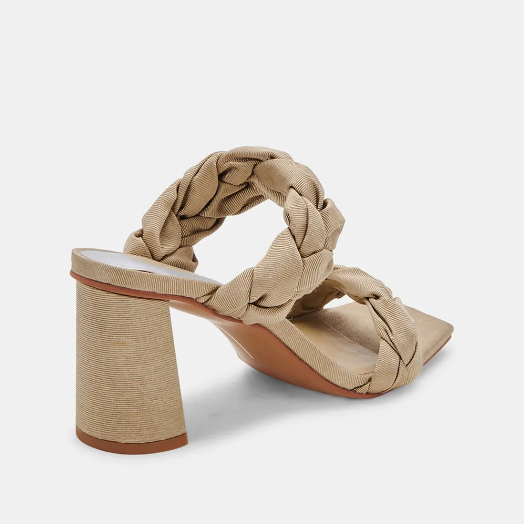 DOLCE VITA Heels*Pheby Heels Khaki Silk