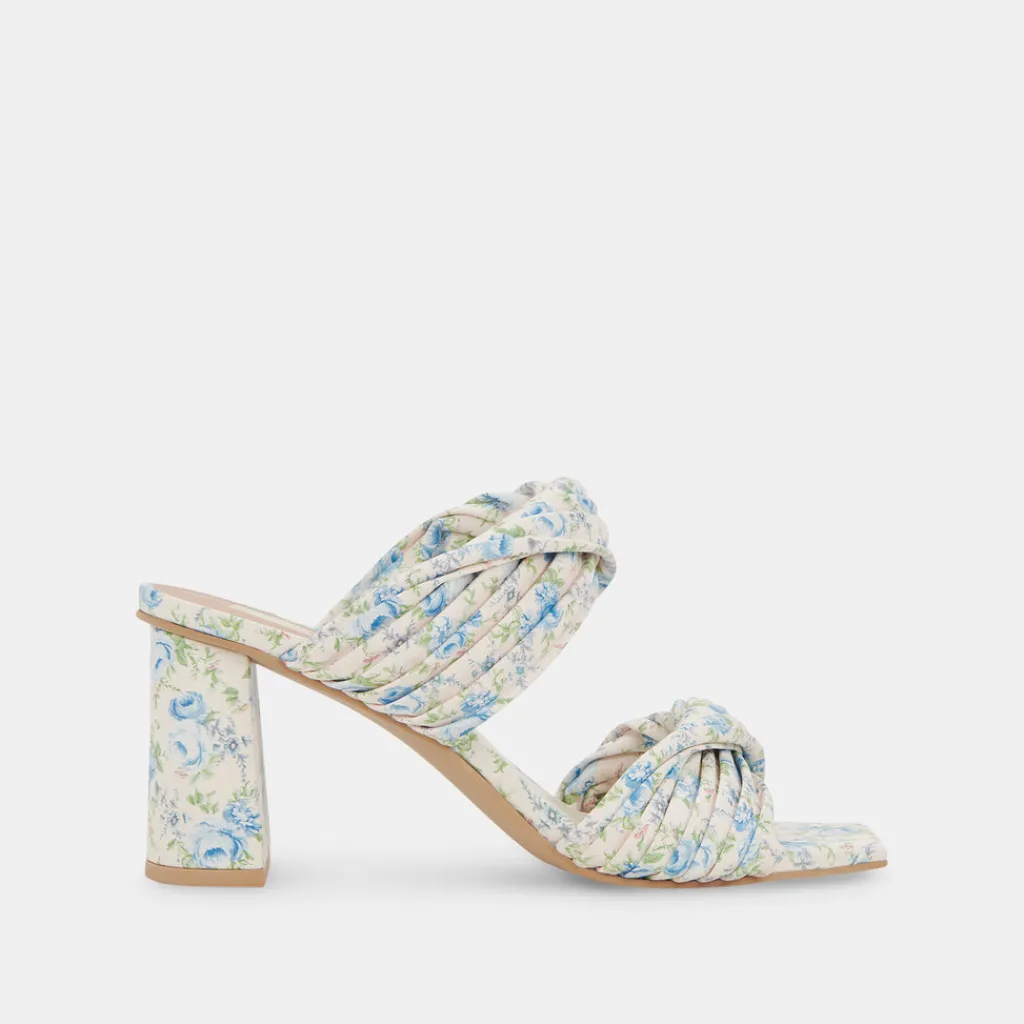 DOLCE VITA Sandals*Pilton Heels Blue Floral Stella