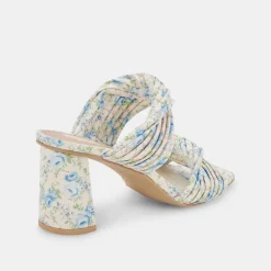 DOLCE VITA Sandals*Pilton Heels Blue Floral Stella