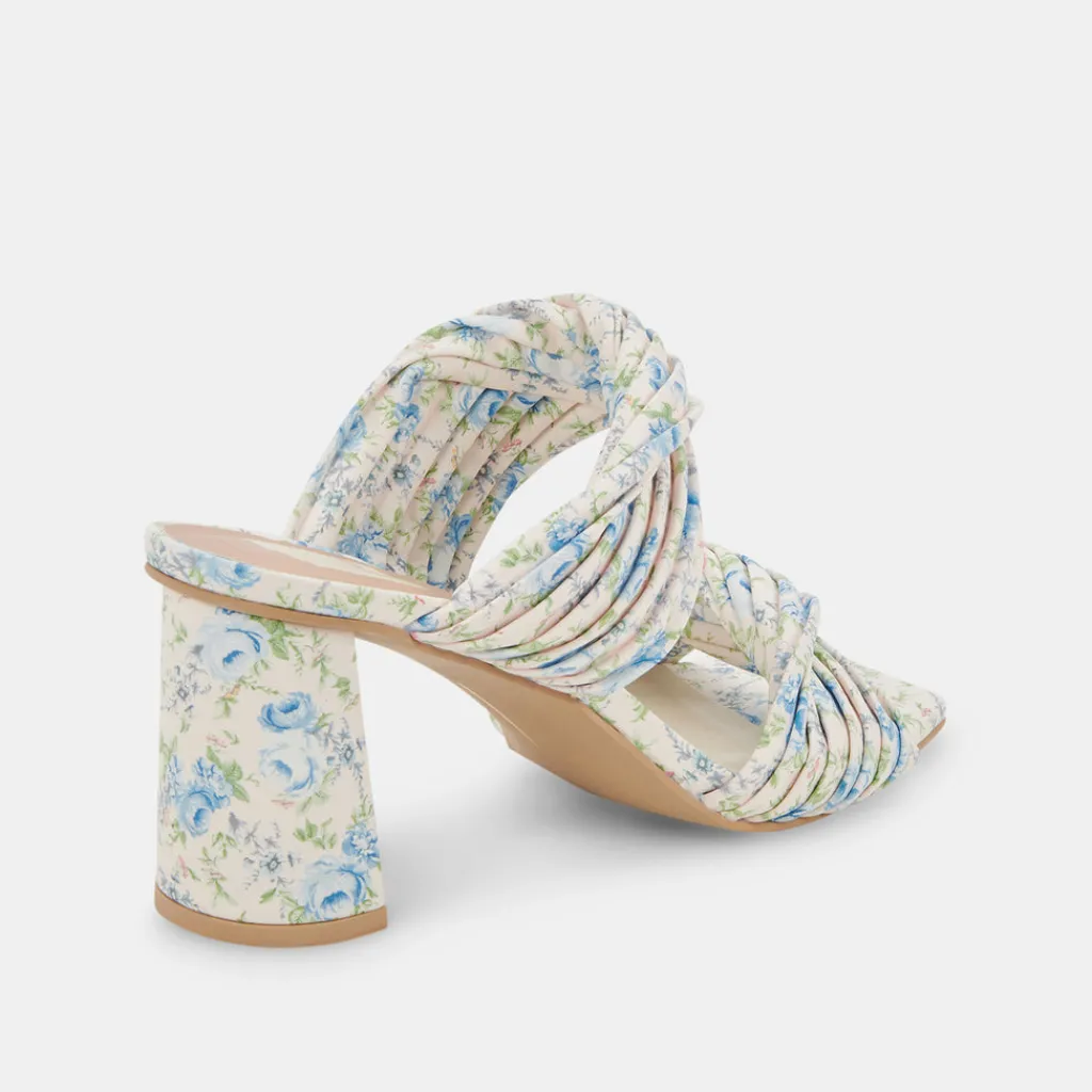 DOLCE VITA Sandals*Pilton Heels Blue Floral Stella