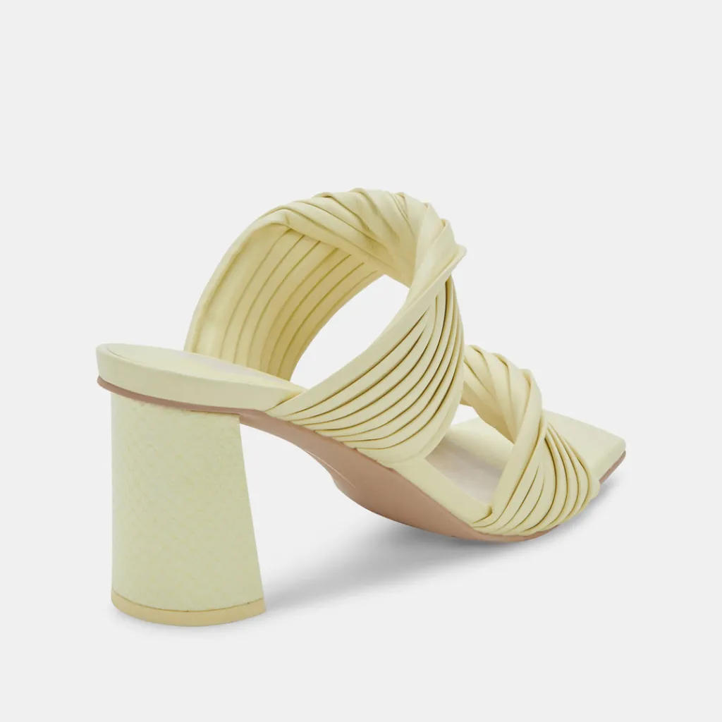 DOLCE VITA Sandals*Pilton Heels Lemon Cream Stella