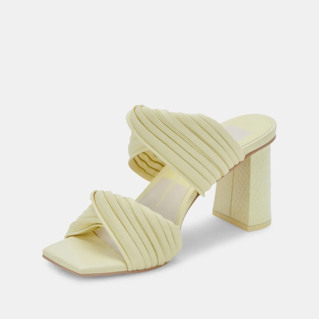DOLCE VITA Sandals*Pilton Heels Lemon Cream Stella