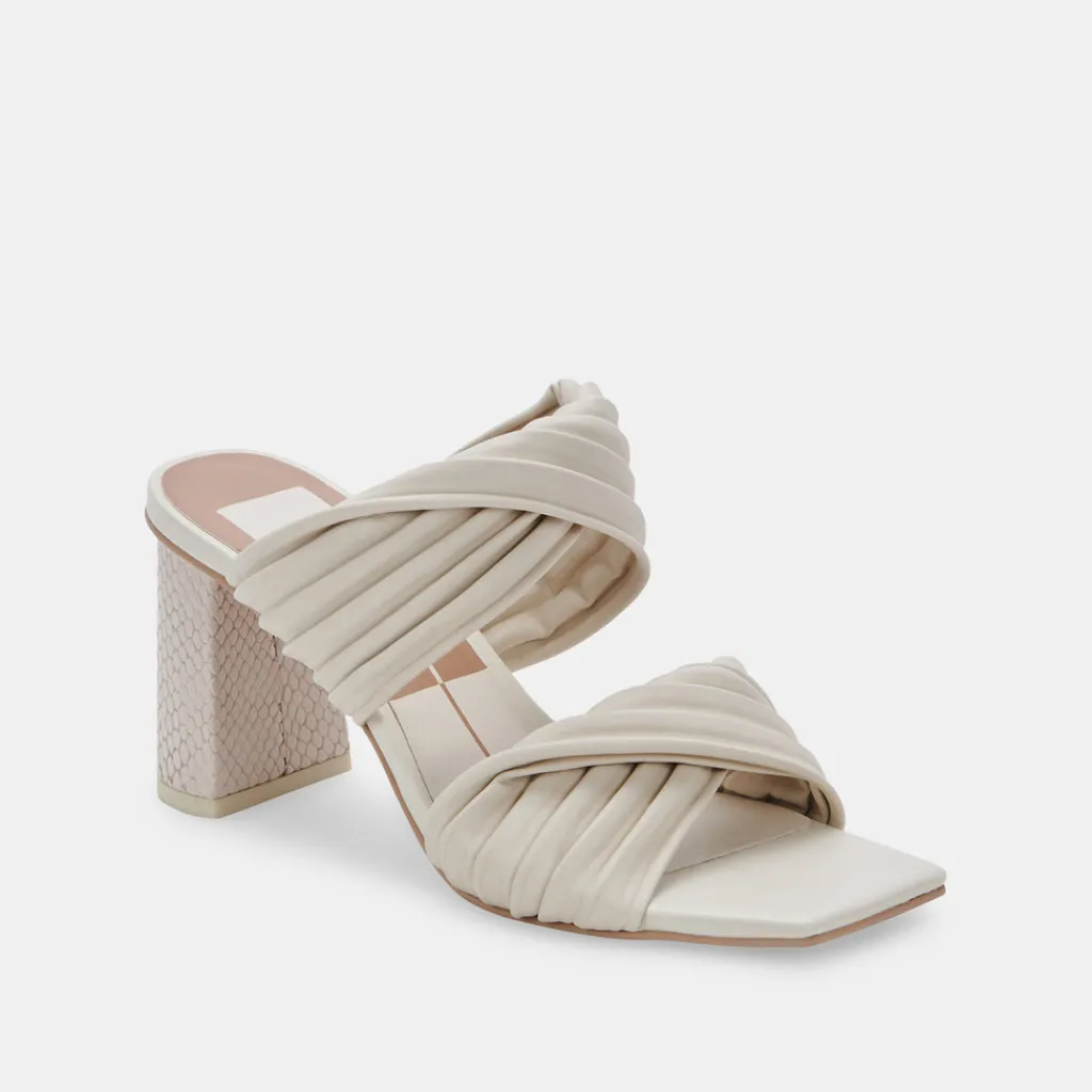 DOLCE VITA Sandals*Pilton Wide Heels Ivory Stella