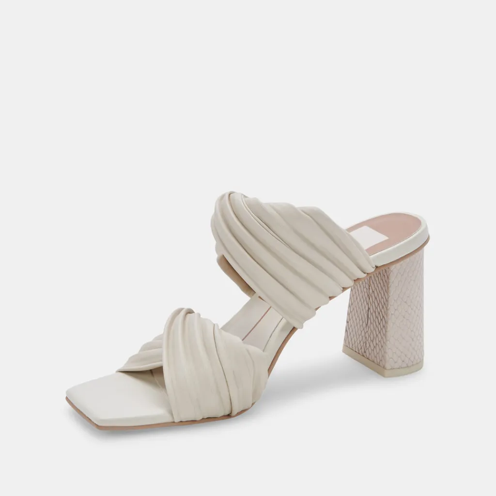 DOLCE VITA Sandals*Pilton Wide Heels Ivory Stella