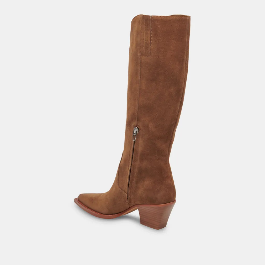 DOLCE VITA Boots & Booties*Raj Wide Calf Boots Brown Suede