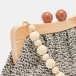 DOLCE VITA Handbags*Randy Clutch Black White Knit