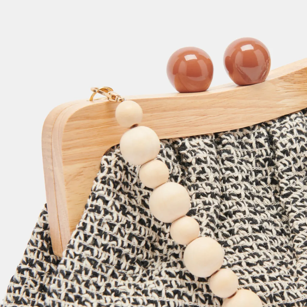 DOLCE VITA Handbags*Randy Clutch Black White Knit