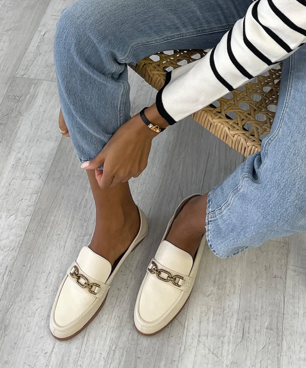 DOLCE VITA Flats & Loafers*Reign Flats Ivory Leather