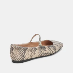 DOLCE VITA Flats & Loafers*Reyes Ballet Flats Black White Snake Embossed